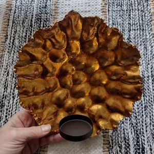 Gold Hammered Tealight Holder